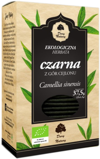 Herbata Dary Natury Czarna Eko 25x1.5g (5902581617613) - obraz 1