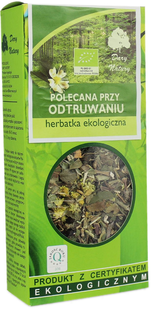 Herbata Dary Natury Polecana przy Odtruwaniu Eko 50g (5902741005311) - obraz 1