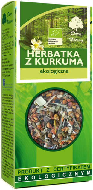 Herbata Dary Natury Z Kurkumą EKO 100 g (5903246861464) - obraz 1