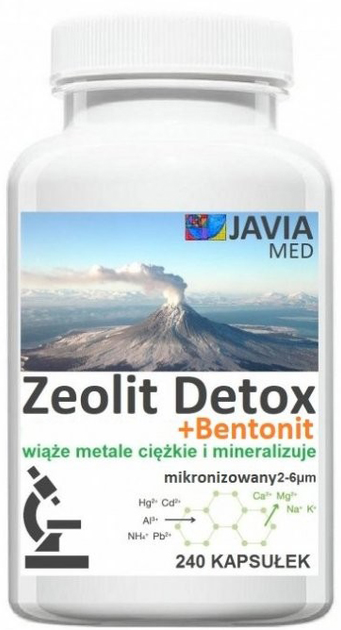 Uniwersalny środek czyszczący Javia Med Zeolit Bentonit Detox 240 kapsułek (5903943954209) - obraz 1