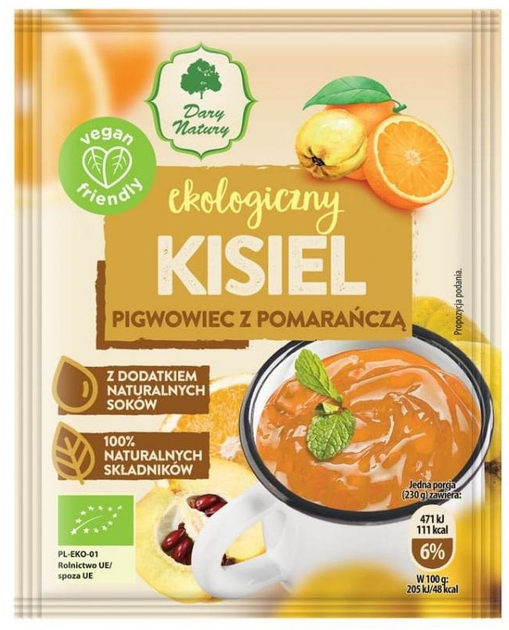 Herbata Dary Natury Kisiel Pigwowiec z Pomarańczą EKO 30g (5904538030766) - obraz 1