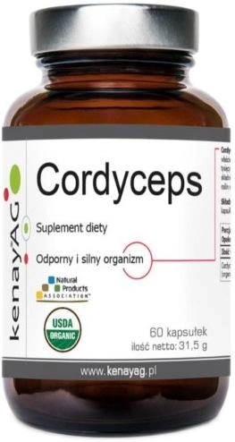 Добавка Kenay Cordyceps 60 капсул система кровообігу (5900672150247) - зображення 1