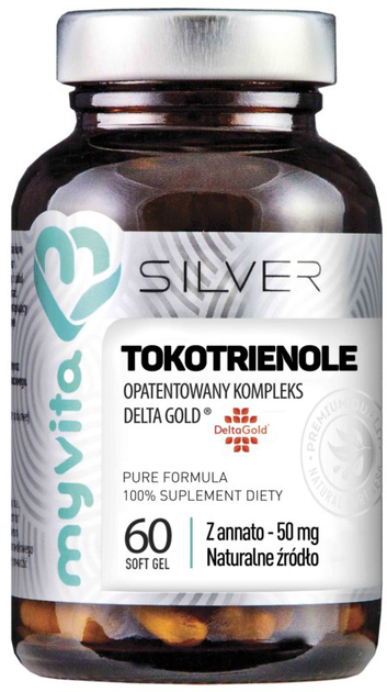 Suplement diety Myvita Silver Tokotrienole 100% 60 kapsułek (5903021591296) - obraz 1