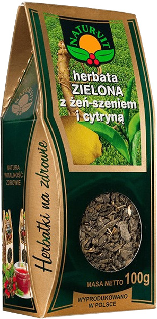 Чай Natura Wita Herb Green з женьшенем та лимоном (5902194541435) - зображення 1