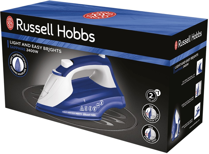 Утюг Russell Hobbs 26483-56 Light & Easy Brights Sapphire Iron - Фото 5 Утюг Russell Hobbs 26483-56 Light & Easy Brights Sapphire Iron - изображение 5