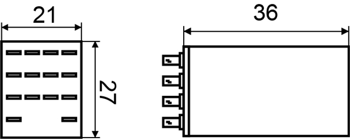 Проміжне реле 3А 4к 220V AC МY4 [A0090010009] АСКО - зображення 4