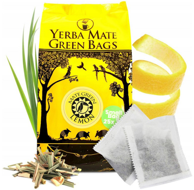 Herbata Oranżada Yerba Mate Green Lemon saszetki 25X3G (5904384689316) - obraz 1