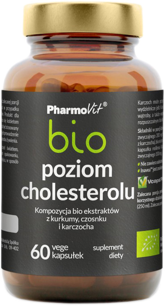 Suplement diety Pharmovit Poziom Cholesterolu BIO 60 kapsułek (5902811239554) - obraz 1