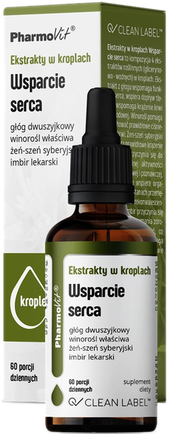 Suplement diety Pharmovit Ektrakt Wsparcie Serca krople 30 ml (5904703900498) - obraz 1