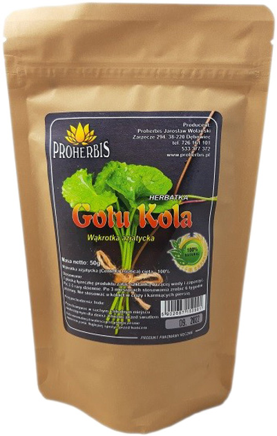 Herbatka Proherbis Gotu Kola Wąkrotka azjatycka 50g (5902687150991) - obraz 1