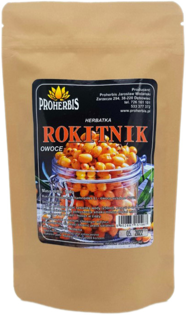 Herbatka Proherbis Rokitnik Owoc 100g (5902687151967) - obraz 1