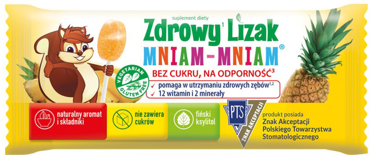 Zdrowy Lizak Starpharma Mniam Mniam 6g Ananas (5907763674040) - obraz 1