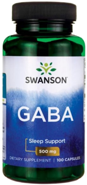 Дієтична добавка Swanson Gaba 500 мг 100 капсул (87614018720) - зображення 1