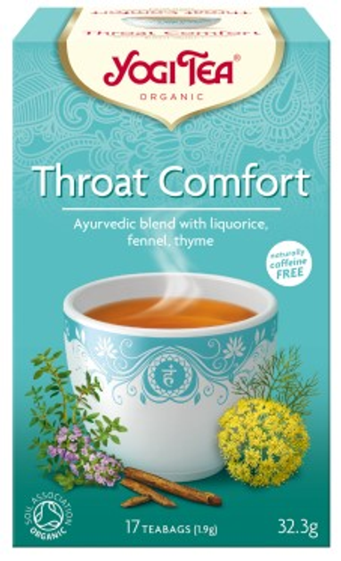 Herbata Yogi Tea Throat Comfort Bio 17x1.9 g (4012824402515) - obraz 1