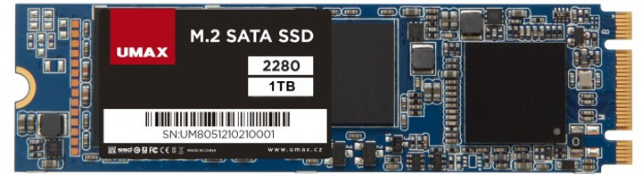 Umax 1TB M.2 2280 SATA III 3D NAND (TLC) (UMM250010) - зображення 1