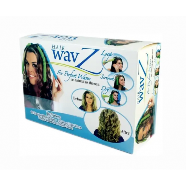 Бигуди трубчатые для волос Hair Wavz, 16 шт (8шт 36 см, 8шт 51 см) - изображение 3