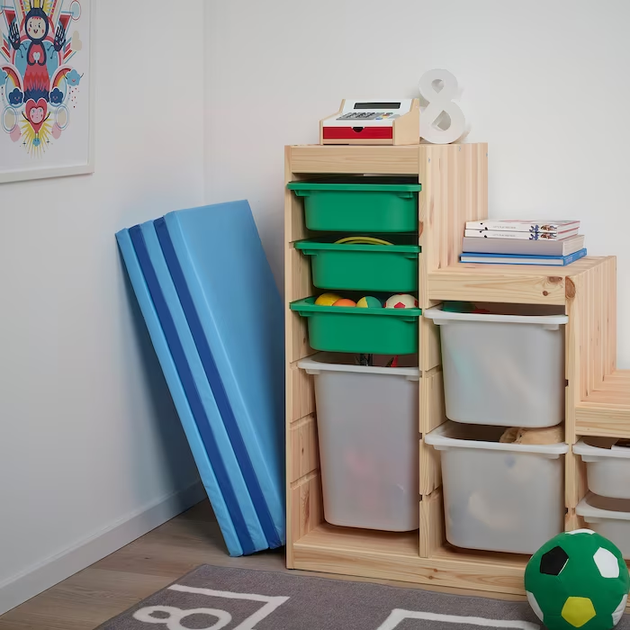 Складной гимнастический коврик PLUFSIG IKEA 905.522.66 голубой - изображение 2