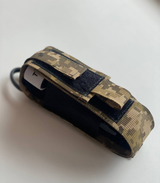 Підсумок кріплення для турнікета джгута M-KET Піксель військовий тримач на пояс розвантажувальну систему РПС на систему Molle з відсіком для ножиць та маркера - зображення 1