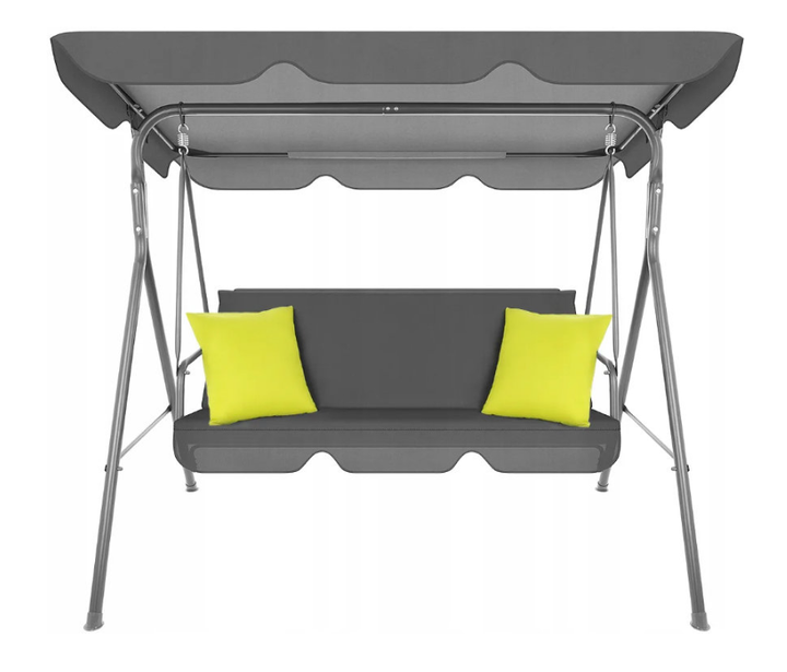 Качеля с подушками на 3 человека FUNFIT Relax Grey (3364) - изображение 7