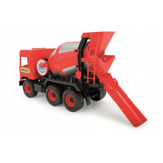 Zabawka dla dzieci Wader betoniarka czerwona 38 cm Middle Truck w kartonie (32114) (5900694321144) - obraz 2