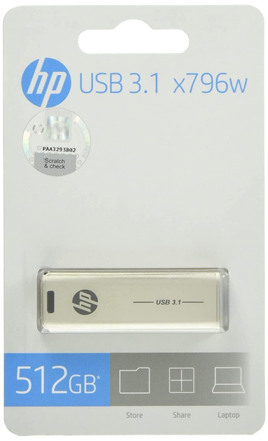 HP x796w 512GB USB 3.1 Silver (HPFD796L-512) - obraz 5