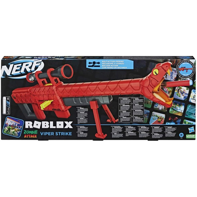 Karabin Hasbro Nerf Roblox Zombie Attack Viper Strike (F5483) (5010994139889) - obraz 7