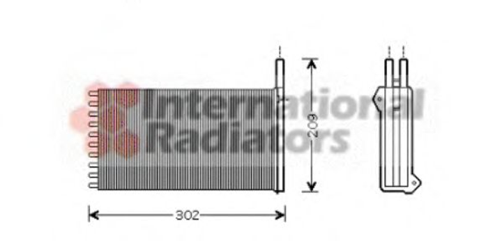Радіатор обігрівача FORD ESCORT/ORION 90-00 Van Wezel Van Wezel (18006154) - зображення 1