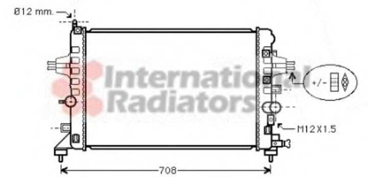 Радіатор охолодження двигуна ASTRA H 16i-16V MT/AT 04- Van Wezel Van Wezel (37002363) - зображення 1