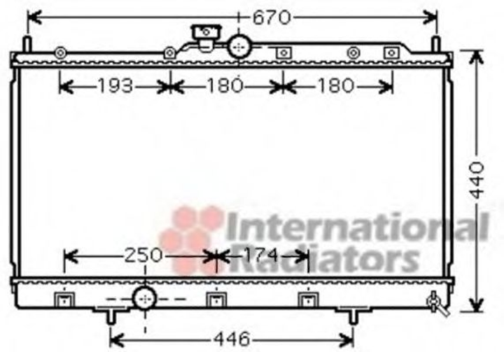 Радіатор LANCER6 20i-16V MT 03- Van Wezel Van Wezel (32002199) - зображення 1