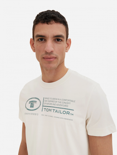 Футболка Tom Tailor XL Білий 1035611-18592 - изображение 3