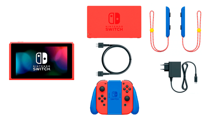 Консоль Nintendo Switch HAC-001(-01) Mario Red & Blue Edition 32GB