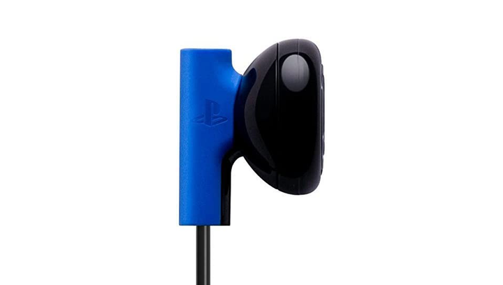 Гарнитура Проводной Sony PlayStation 4 Mono Chat Earbud Black Blue Б/У - изображение 4