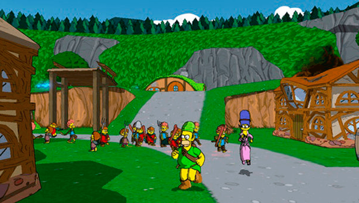 Игра Sony PlayStation Portable The Simpsons Game Английская Версия + Коробка Б/У - изображение 5