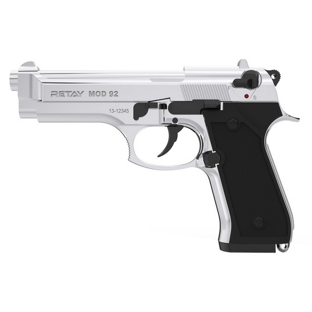 Стартовый пистолет Retay Mod 92 Nickel (Beretta 92FS) - изображение 1