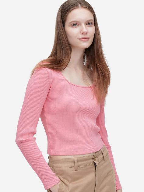 Акція на Лонгслів довгий жіночий Uniqlo 496017570 2XL Рожевий від Rozetka