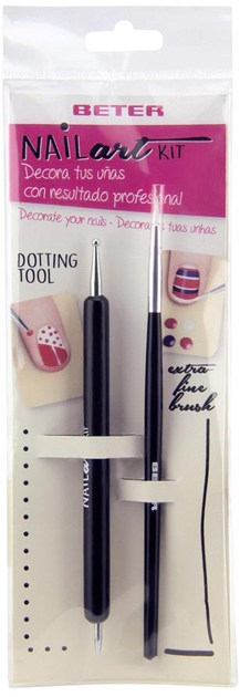 Набір для малювання на нігтях Beter Nail Art Kit пензлик + інструмент (8412122220228) - зображення 1