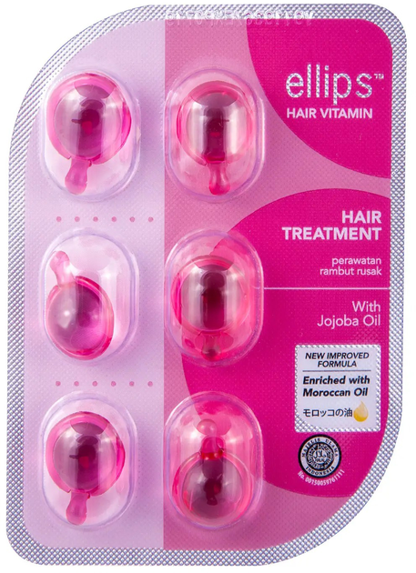 Olejek do włosów Ellips Hair Vitamin Treatment Therapy z olejkiem jojoba 6 x 1 ml (8993417200021) - obraz 1