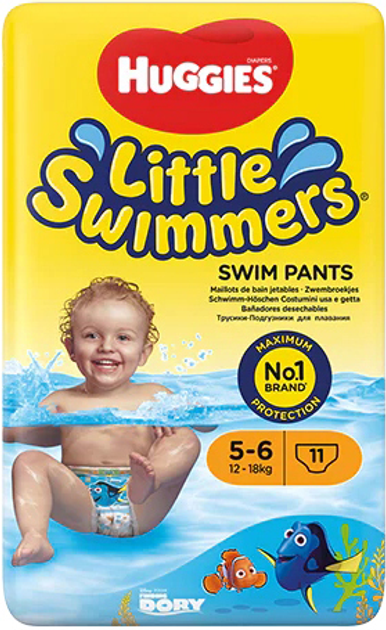 Pieluchy do pływania Huggies Little Swimmers 5-6 11 szt. (5029053538426) - obraz 1