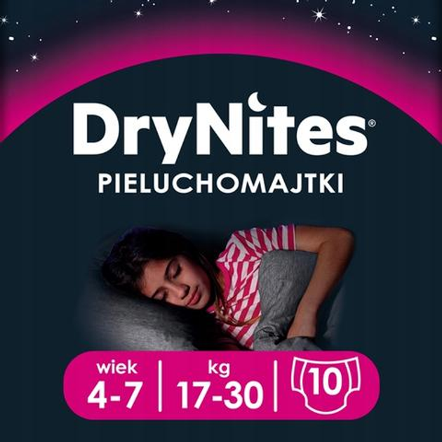 Підгузки-трусики Huggies DryNites для дівчаток 4-7 років 10 шт. (5029053527581) - зображення 5