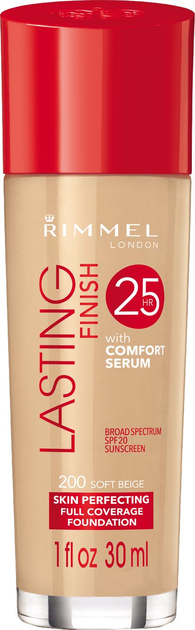 Тональна основа Rimmel Lasting Finish 30 мл 200 Soft Beige (3607345379050) - зображення 1