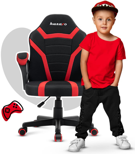 Геймерське ігрове крісло Huzaro HZ-Ranger 1.0 red mesh - зображення 8