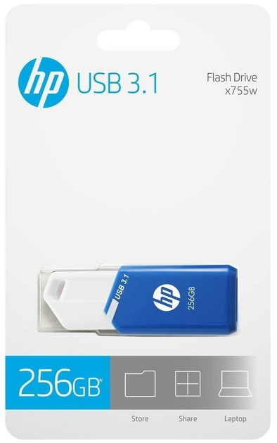 Флеш пам'ять USB HP x755w 256GB USB 3.1 Blue (HPFD755W-256) - зображення 3