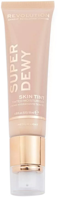 Makeup Revolution Superdewy Skin Tint Moisturiser Medium Light 55ml (5057566336970) - obraz 1