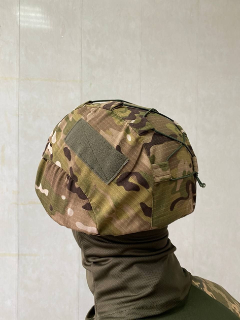 Чохол на військовий шолом мультикам з ГУМКОЮ. Маскувальний кавер на каску МТП - зображення 2