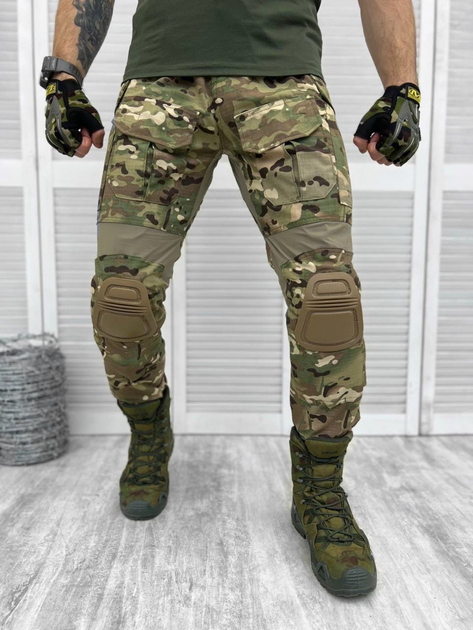 Тактичні штани з наколінниками Attack Хакі L - зображення 1