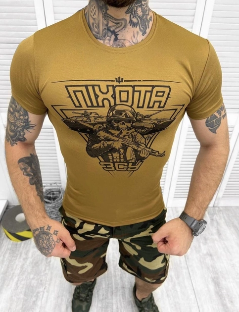 Тактична футболка Піхота Кул Макс Attack Жовтий XL - зображення 1
