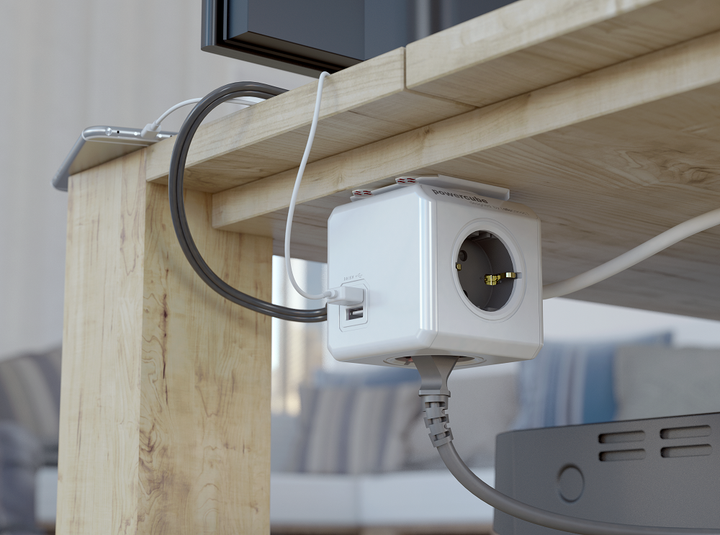 Мережевий подовжувач Allocacoc PowerCube Extended з заземленням 4 розетки 2 USB 1.5 м, сірий (1402GY/DEEUPC) - Фото 4 Мережевий подовжувач Allocacoc PowerCube Extended з заземленням 4 розетки 2 USB 1.5 м, сірий (1402GY/DEEUPC) - изображение 4
