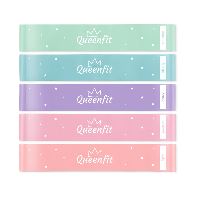 Набір резинок для фітнесу Queenfit 0,5-30кг Q-66109 - Фото 2 Набір резинок для фітнесу Queenfit 0,5-30кг Q-66109 - зображення 2
