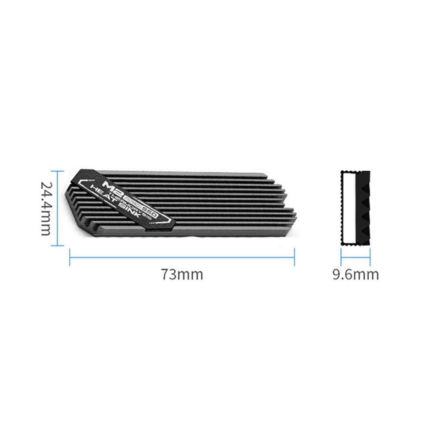 Радиатор охлаждения SSD M.2 2280 Silver + термопрокладки - изображение 6