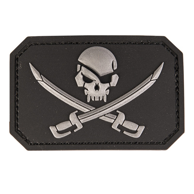 Шеврон MIL-TEC «Skull with Swords» PVC Black - изображение 1